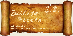 Emilija Mileta vizit kartica